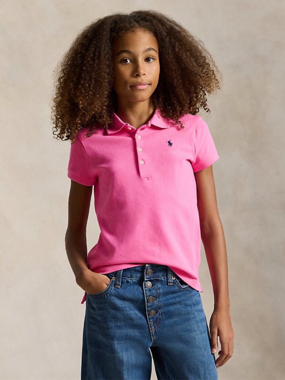 Polo Ralph Lauren Girls Polo Shirt Pink Size 4 New